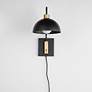 2_Maxim Thelonious 15" High Black/Natural Aged Brass 1-Light Wall Sconce more views