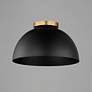 2_Maxim Thelonious 16" Black/Natural Aged Brass Flush Mount more views