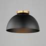 3_Maxim Thelonious 16" Black/Natural Aged Brass Flush Mount more views