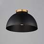4_Maxim Thelonious 16" Black/Natural Aged Brass Flush Mount more views