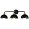 Maxim Thelonious 30 3/4"W Black and Brass 3-Light Bath Light