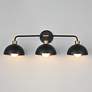 3_Maxim Thelonious 30 3/4"W Black and Brass 3-Light Bath Light more views
