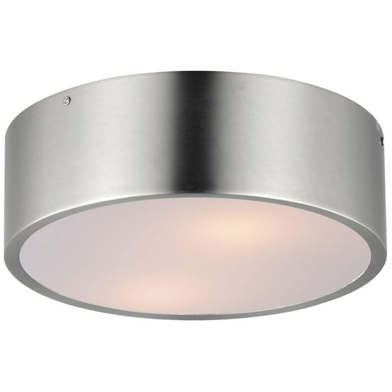 Image 1 Maxim Tommy 12" Satin Nickel 2-Light Surface Mount