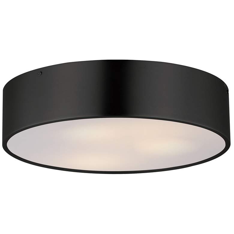 Image 2 Maxim Tommy 16" Black 3-Light Surface Mount