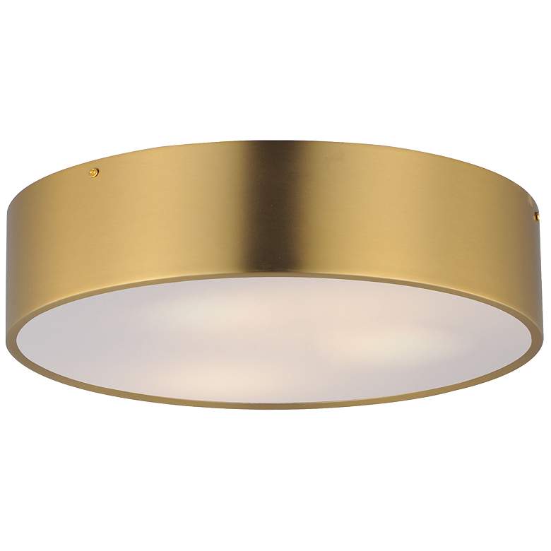 Image 1 Maxim Tommy 16"Satin Brass 3-Light Surface Mount