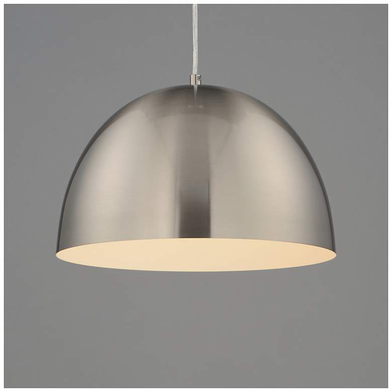 Image 2 Maxim Tova 14" Satin Nickel Pendant more views