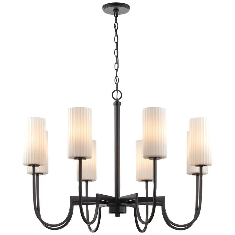 Image 2 Maxim Town And Country 34" Wide Black 8-Light Chandelier