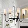 1_Maxim Town And Country 34" Wide Black 8-Light Chandelier