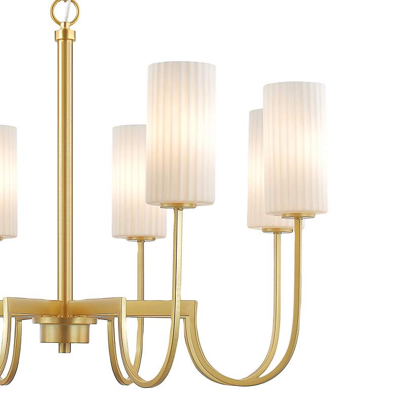 Image 2 Maxim Town & Country 34" Wide Satin Brass 8-Light Chandelier more views