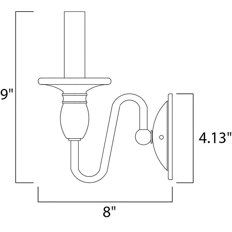 Image 2 Maxim Towne 9 inch High Oil Rubbed Bronze 1-Light Wall Sconce more views