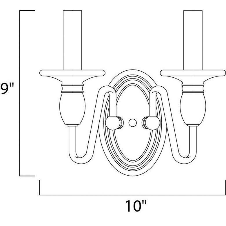 Image 2 Maxim Towne 9" High Oil-Rubbed Bronze 2-Light Wall Sconce more views