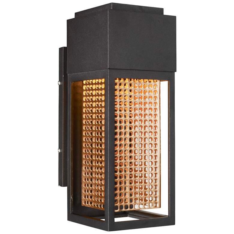 Image 1 Maxim Townhouse 12" High Rose Gold LED Outdoor Wall Light