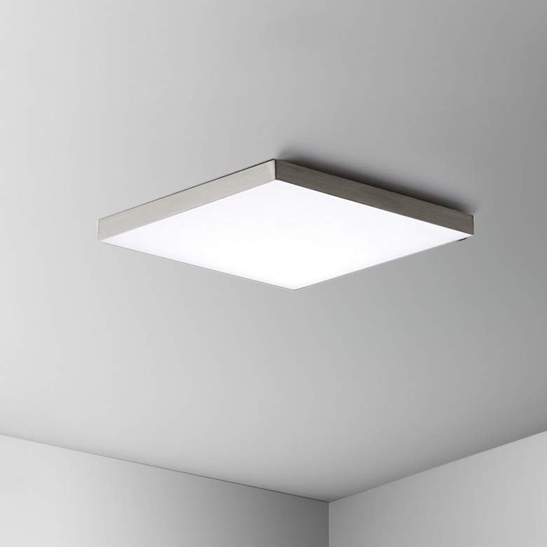 Image 1 Maxim Trim 10 1/2" Wide Satin Nickel LED Ceiling Light