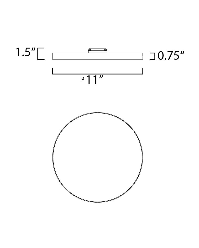 Image 7 Maxim Trim 11" Wide Black LED Ceiling Light more views