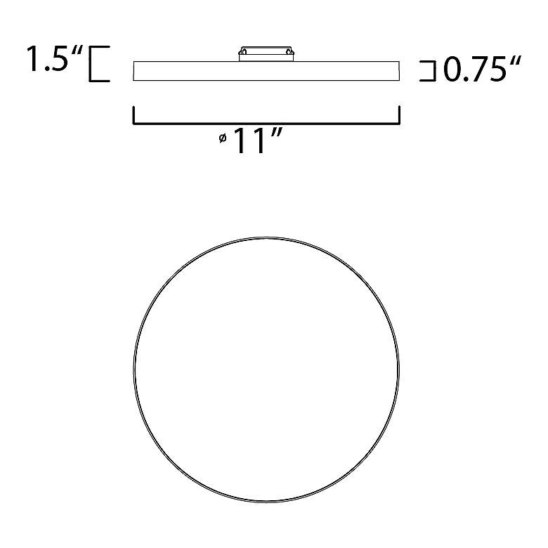 Image 3 Maxim Trim 11" Wide Round White LED Ceiling Light more views
