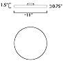 3_Maxim Trim 11" Wide Satin Nickel LED Ceiling Light more views