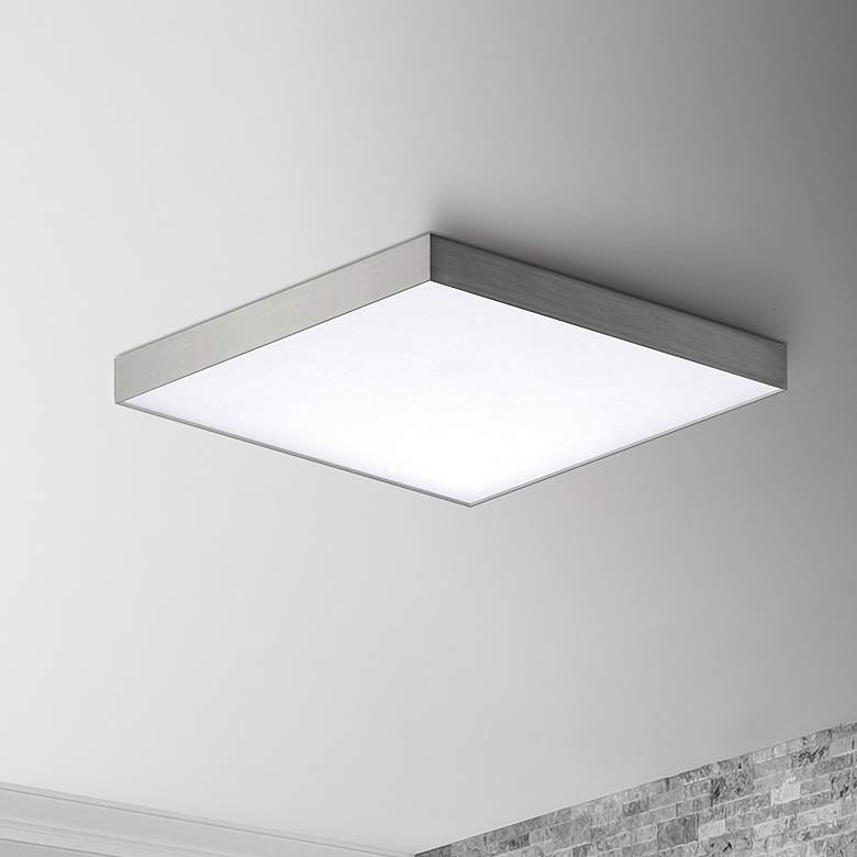 Image 1 Maxim Trim 15 1/2" Wide Satin Nickel LED Ceiling Light
