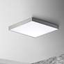 1_Maxim Trim 15 1/2" Wide Satin Nickel LED Ceiling Light