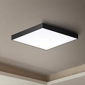 Image1 of Maxim Trim 15" Wide Black Square LED Ceiling Light