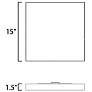 Thumbnail3 of Maxim Trim 15" Wide Black Square LED Ceiling Light more views