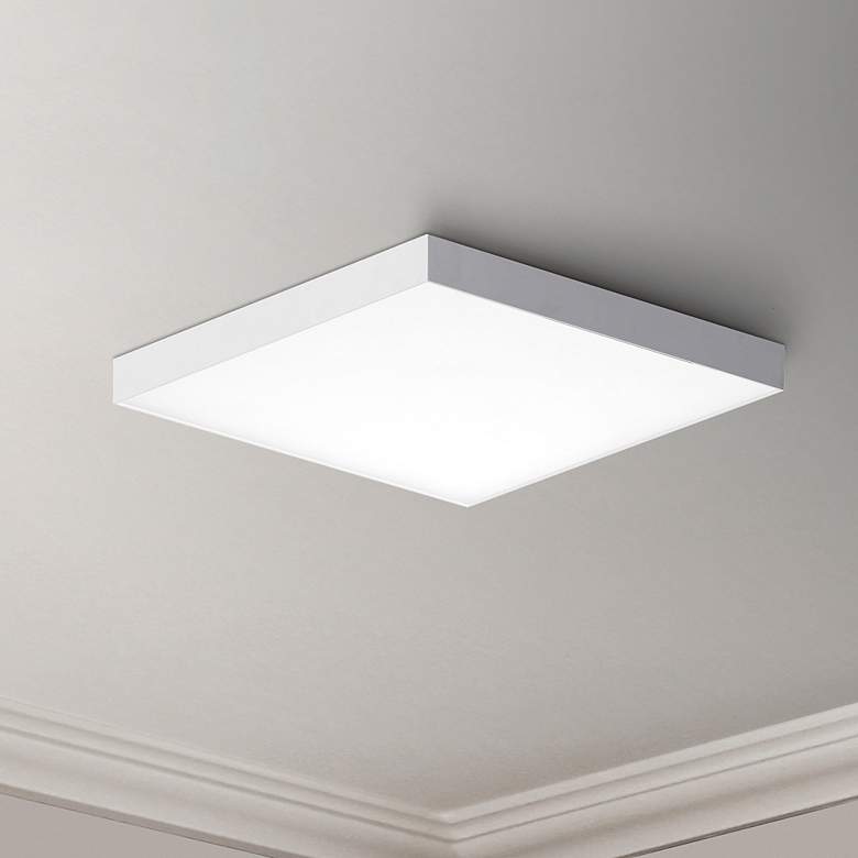 Image 1 Maxim Trim 15" Wide White Square LED Ceiling Light