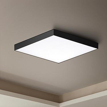 Maxim Trim 15" Wide Black Square LED Ceiling Light