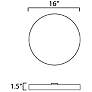 3_Maxim Trim 16" Wide Modern LED Disc Flushmount Ceiling Light more views