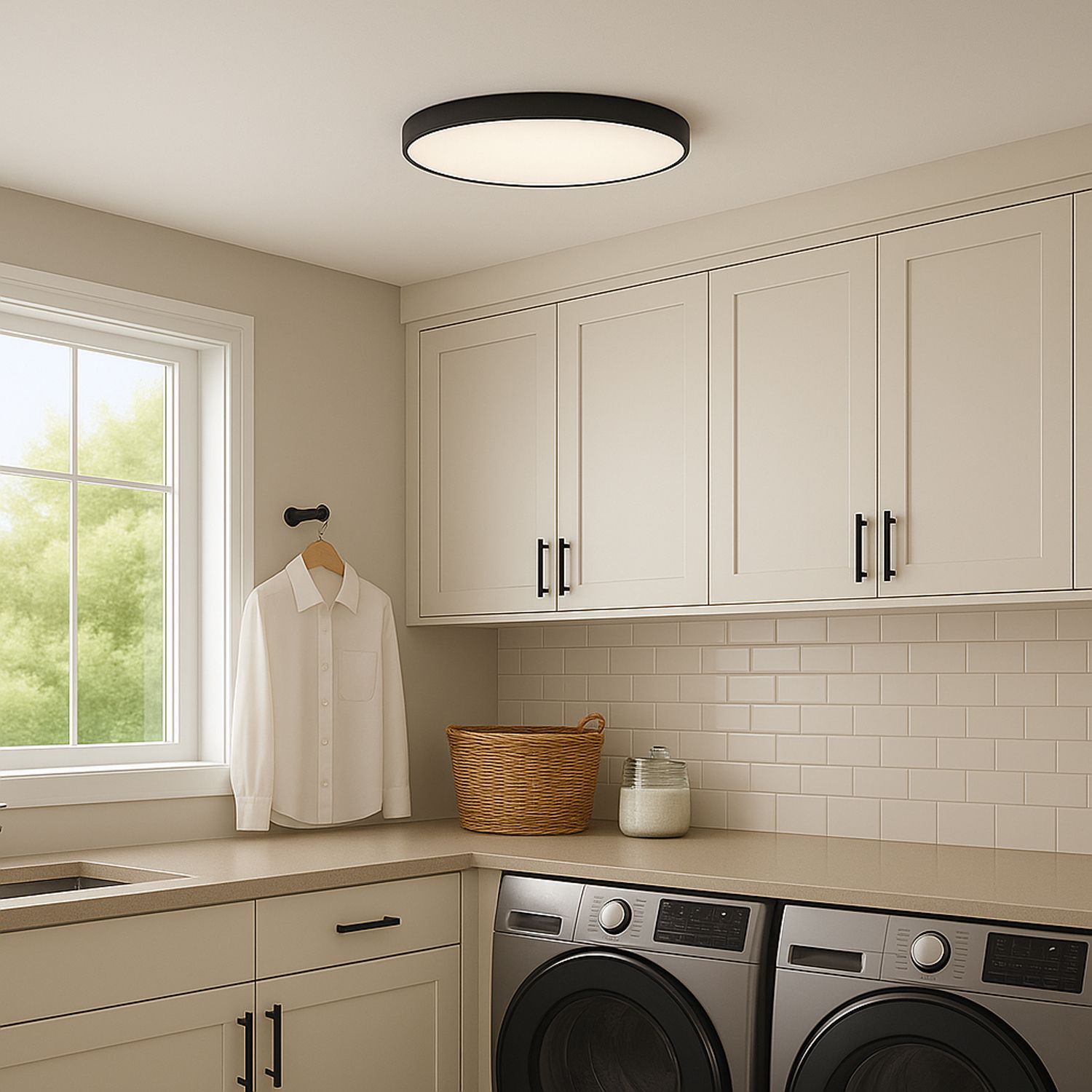 Image 5 Maxim Trim 16" Wide Modern LED Disc Flushmount Ceiling Light more views