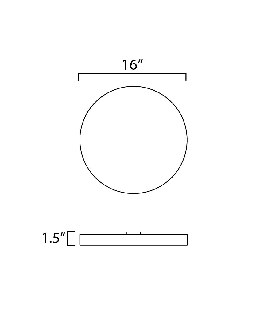Image 7 Maxim Trim 16" Wide Modern LED Disc Flushmount Ceiling Light more views