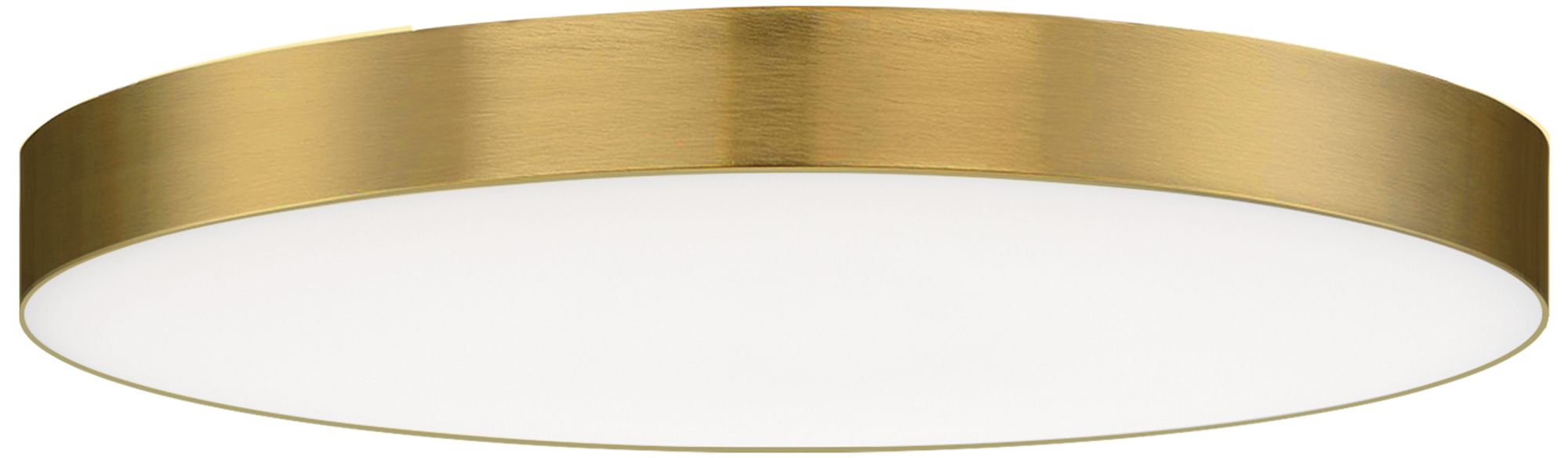 Maxim Trim 16" Satin Brass Round LED Flush Mount 3000K