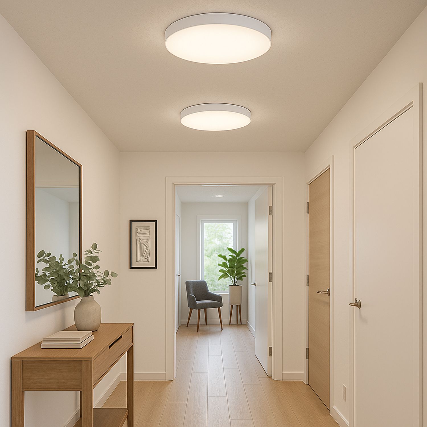 Image 5 Maxim Trim 16" Wide White LED Ceiling Light more views