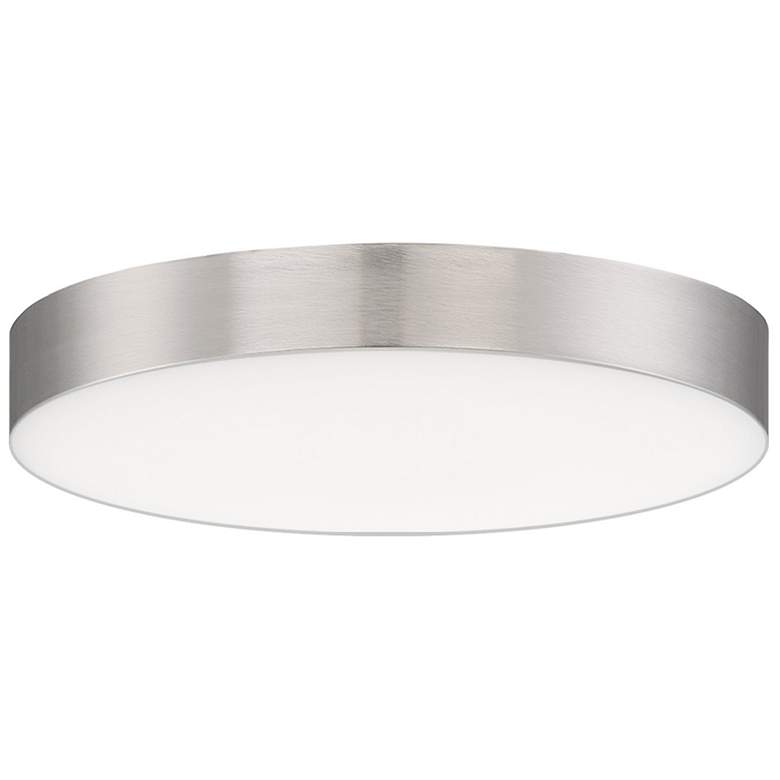 Image 1 Maxim Trim 5.8" Wide Modern Satin Nickel LED Flush Mount Light