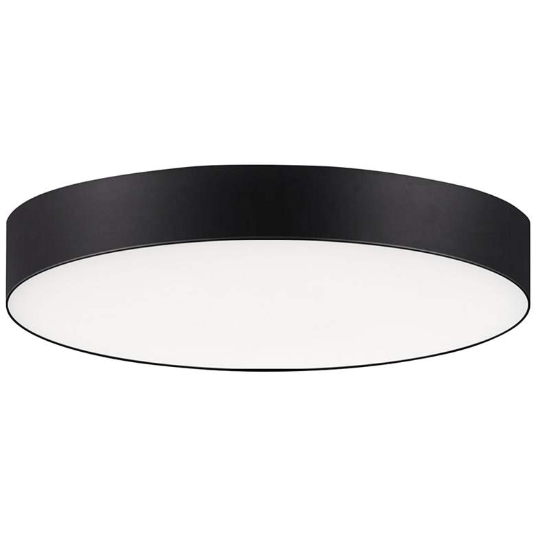 Image 1 Maxim Trim 5 inch Wide Round Black LED Ceiling Light