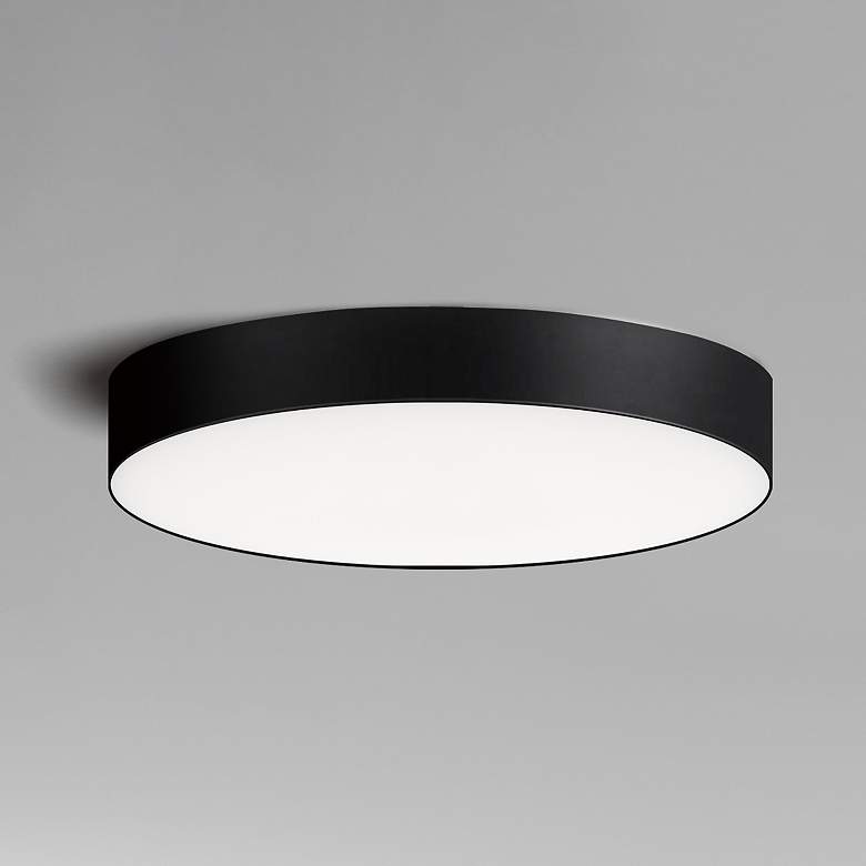Image 1 Maxim Trim 5" Wide Round Black LED Ceiling Light