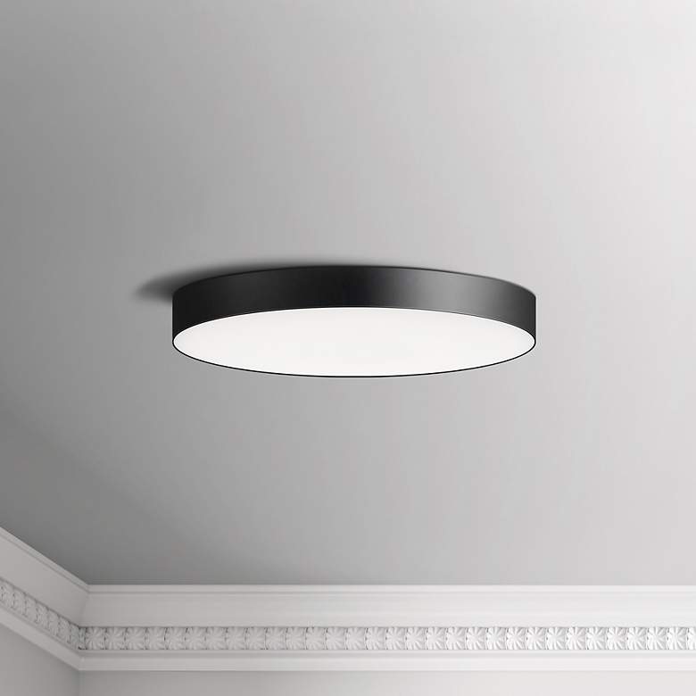 Image 3 Maxim Trim 7 inch Wide Round Black Modern LED Ceiling Light more views