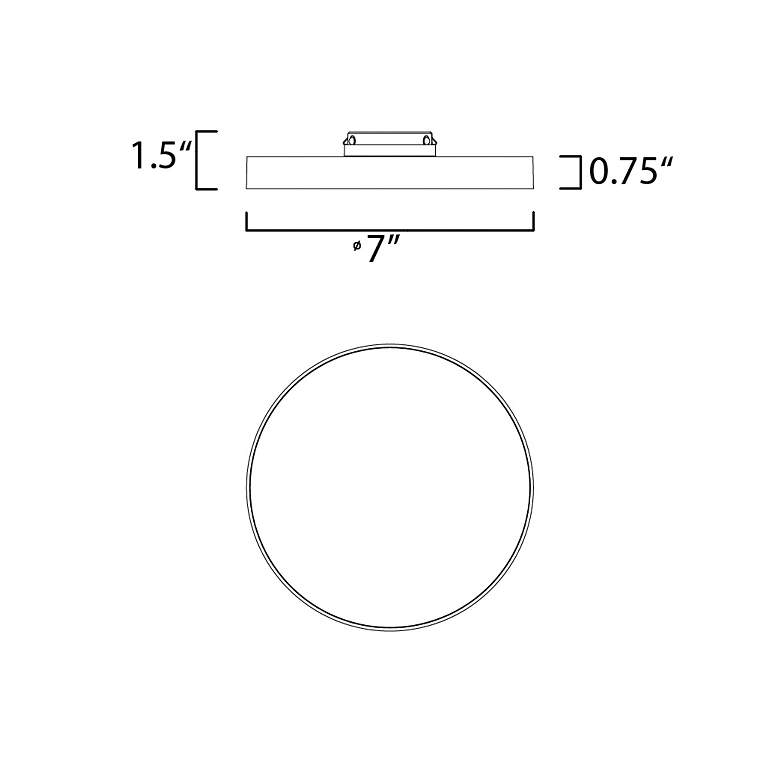 Image 5 Maxim Trim 7" Wide White LED Ceiling Light more views