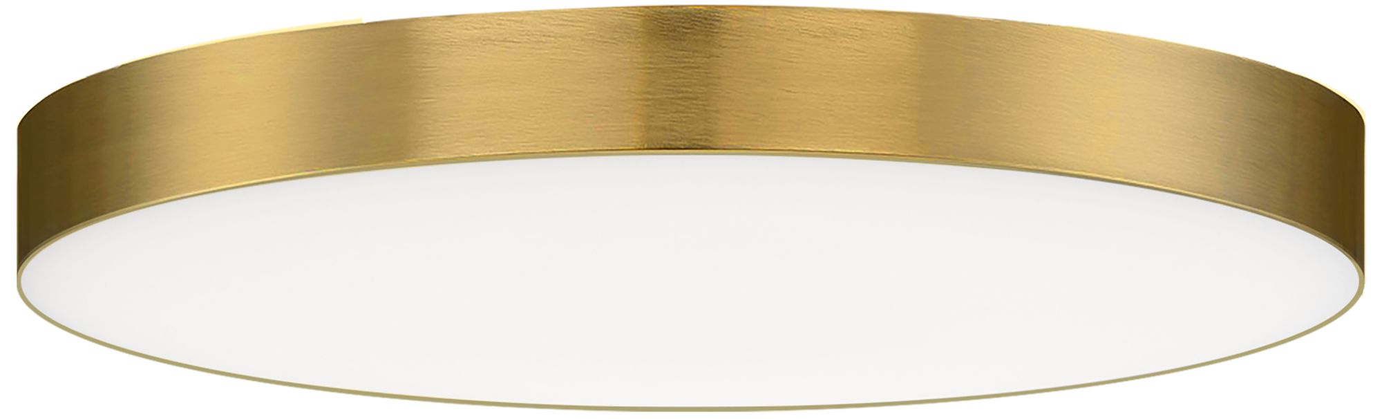 Maxim Trim 7" Satin Brass Round LED Flush Mount 3000K