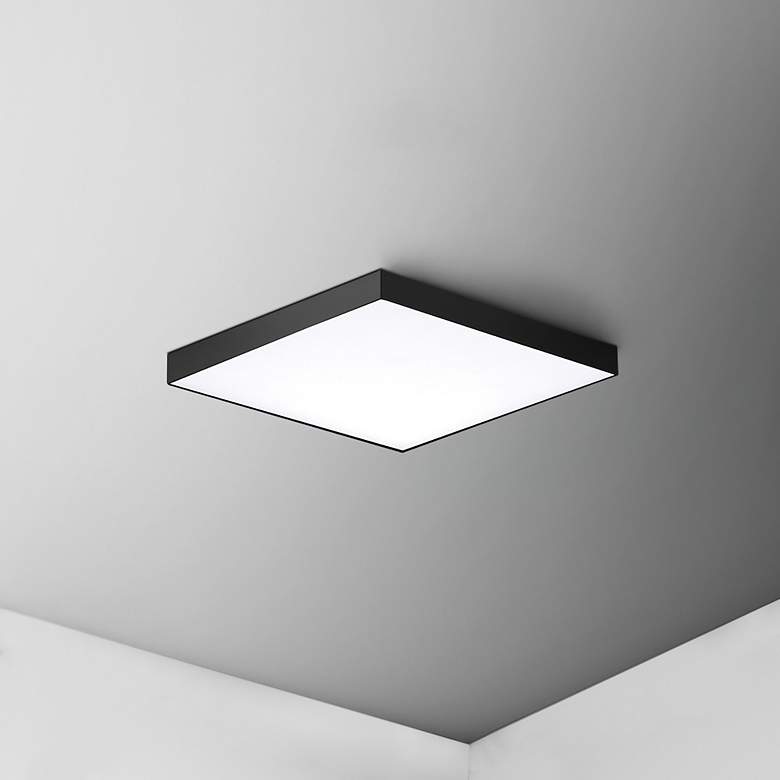 Image 1 Maxim Trim 8 1/2" Wide Black LED Ceiling Light