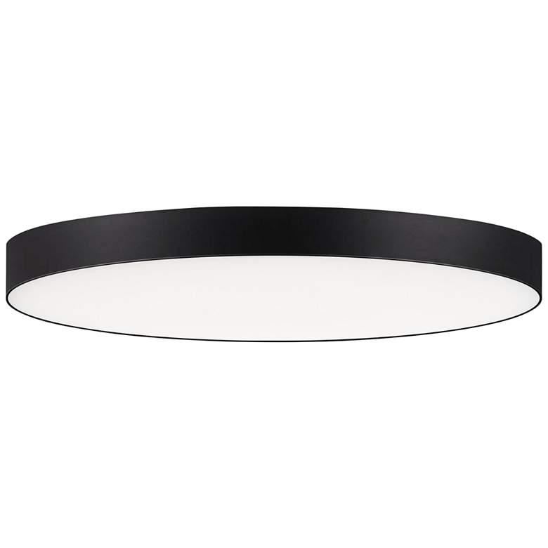Image 1 Maxim Trim 9" Wide Round Black Wet Rated Modern LED Ceiling Light
