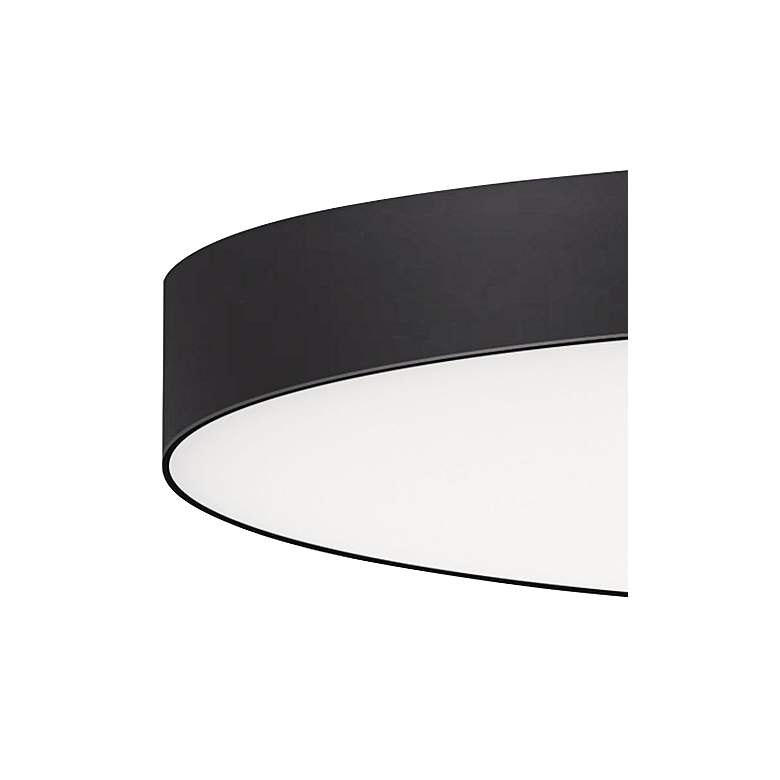 Image 2 Maxim Trim 9" Wide Round Black Wet Rated Modern LED Ceiling Light more views