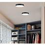 Thumbnail3 of Maxim Trim 9" Wide Round Black Wet Rated Modern LED Ceiling Light more views