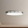 1_Maxim Trim 9" Wide Round Satin Nickel LED Ceiling Light