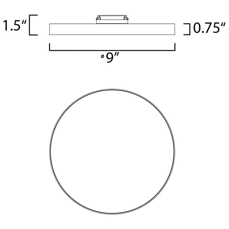 Image 4 Maxim Trim 9" Wide Round Satin Nickel LED Ceiling Light more views