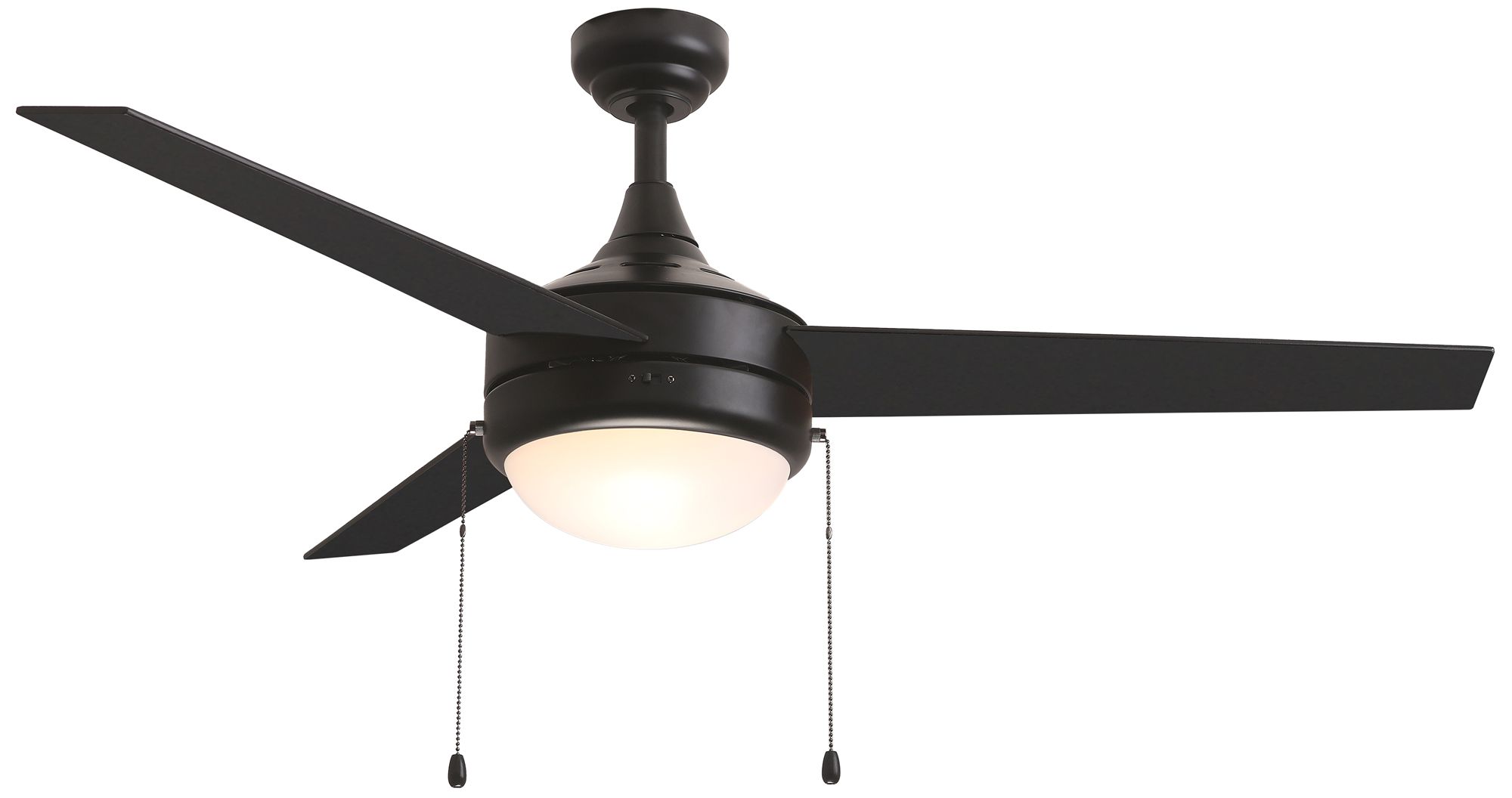 Image 2 Maxim Trio Pull 52" Black 3-Blade Fan w Pull Chain more views