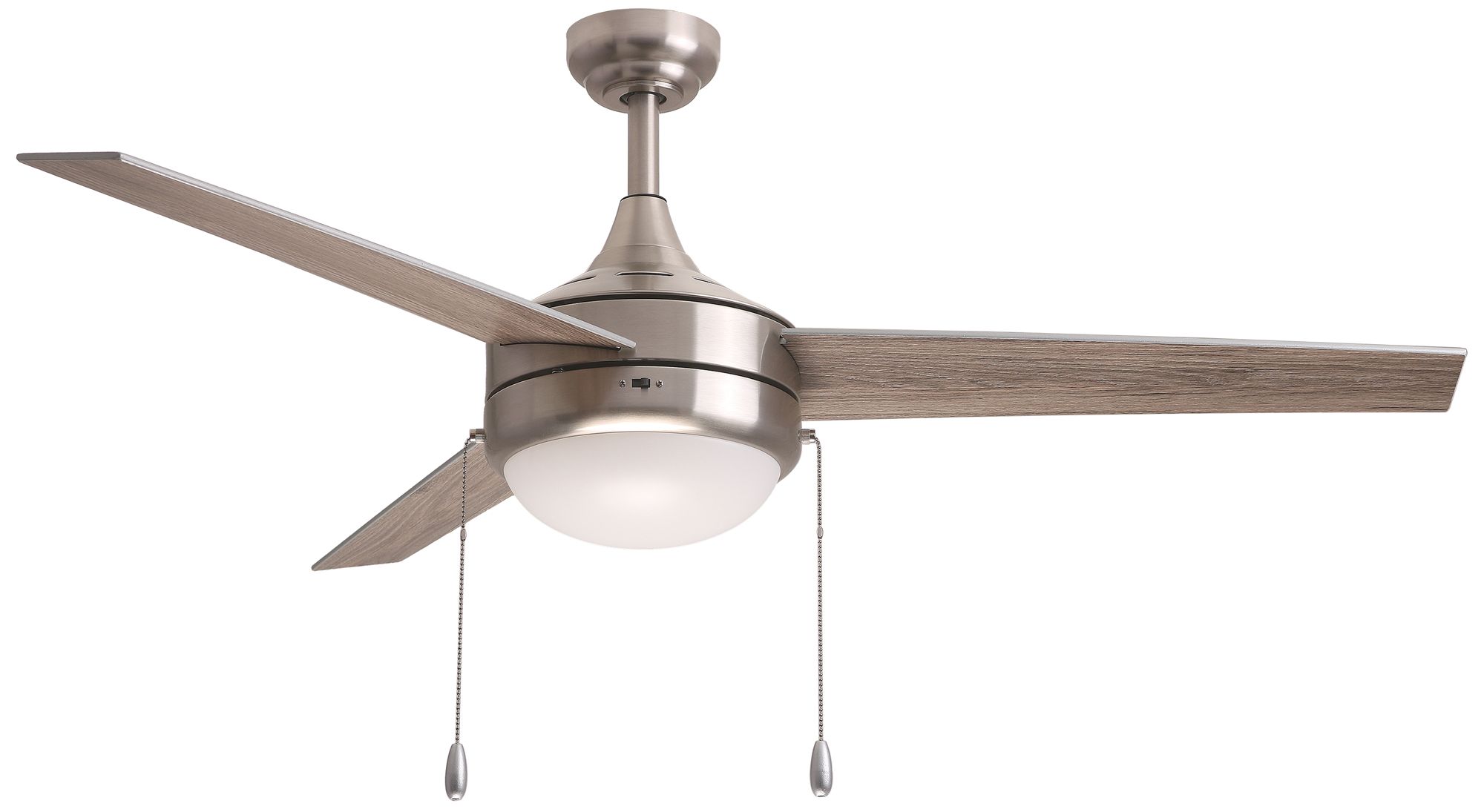 Maxim Trio Pull 52" Satin Nickel 3-Blade Fan w Pull Chain