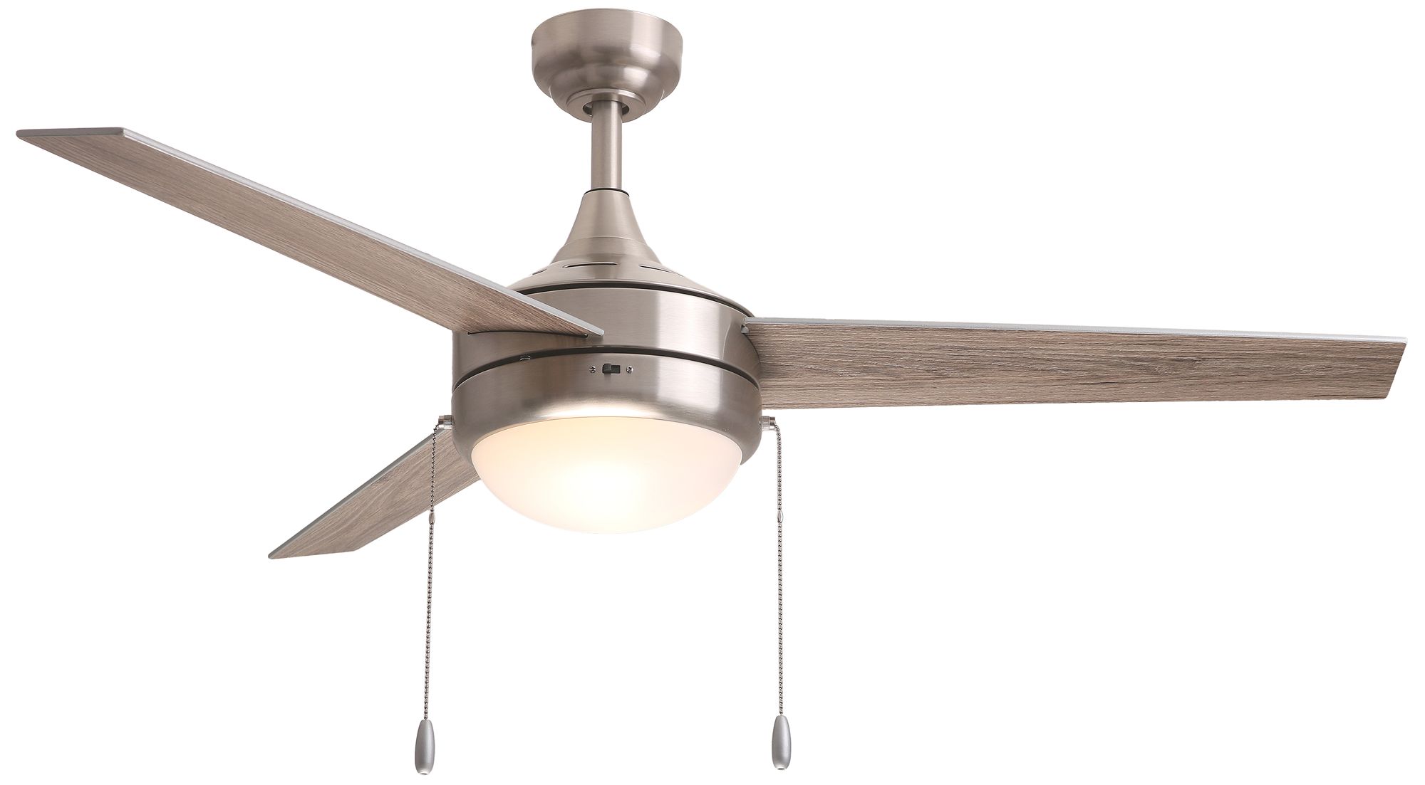 Image 2 Maxim Trio Pull 52" Satin Nickel 3-Blade Fan w Pull Chain more views