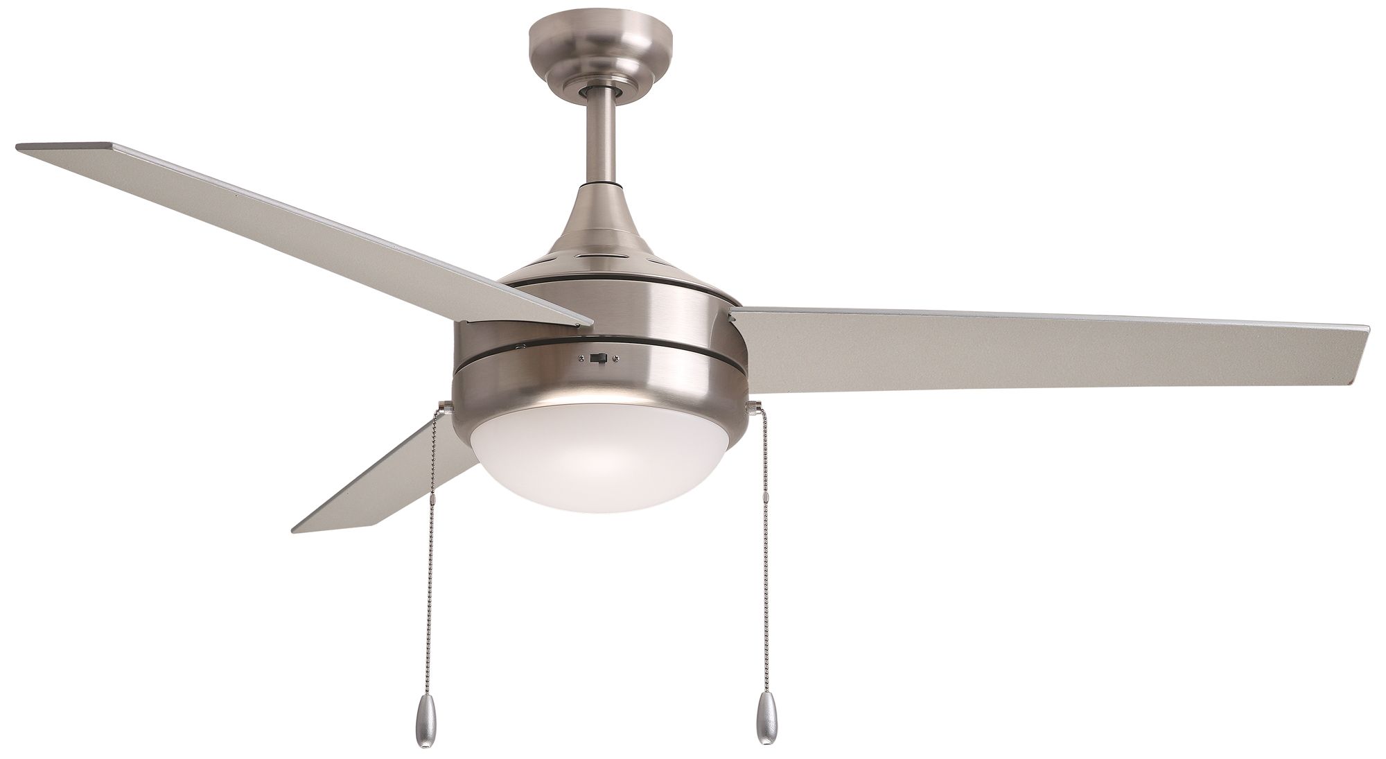 Image 3 Maxim Trio Pull 52" Satin Nickel 3-Blade Fan w Pull Chain more views