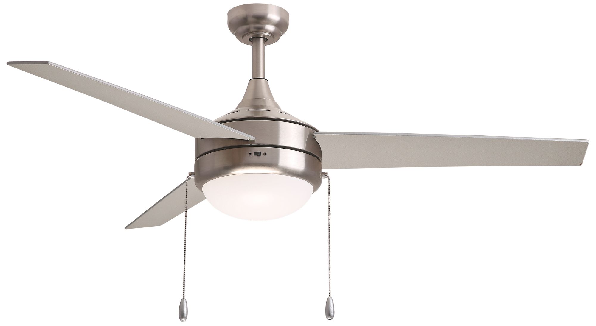 Image 4 Maxim Trio Pull 52" Satin Nickel 3-Blade Fan w Pull Chain more views