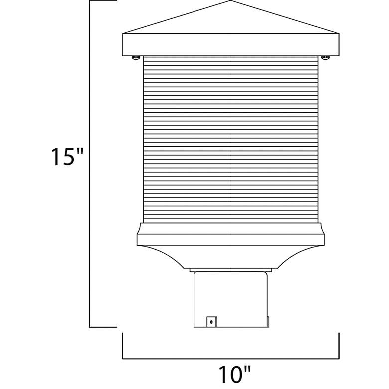 Image 5 Maxim Triumph VX 15" High Earth Tone LED Outdoor Post Light more views