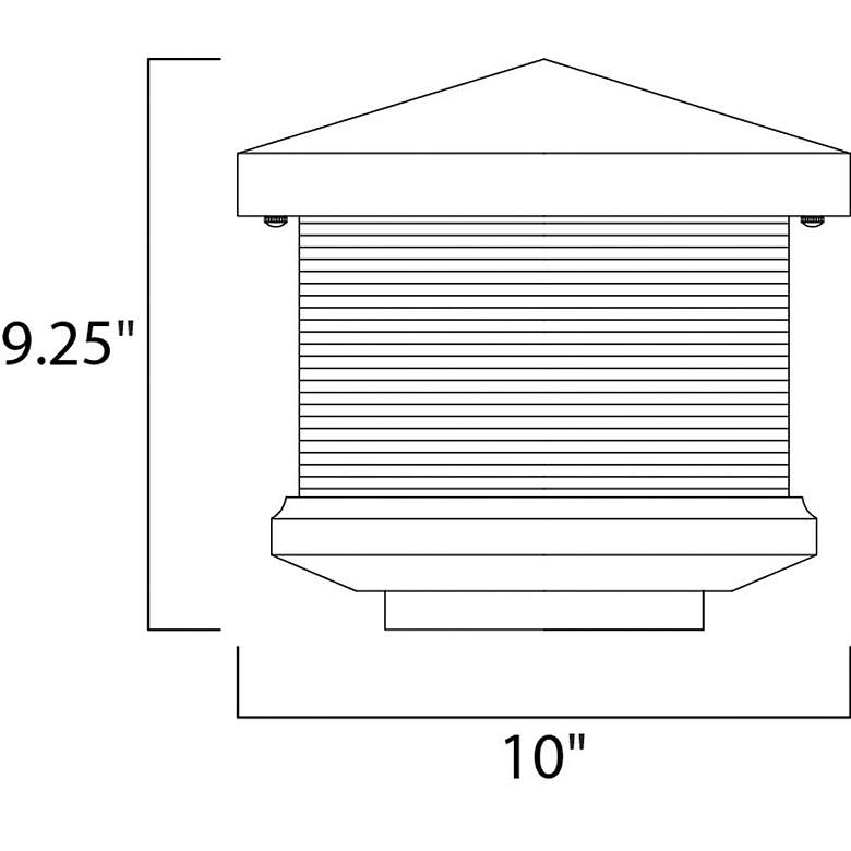 Image 5 Maxim Triumph VX 9 1/4" High LED Outdoor Pier Mount Lantern Deck Light more views